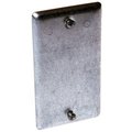 Hubbell Electrical Box Cover, Rectangular, Galvanized  Zinc, Blank 860